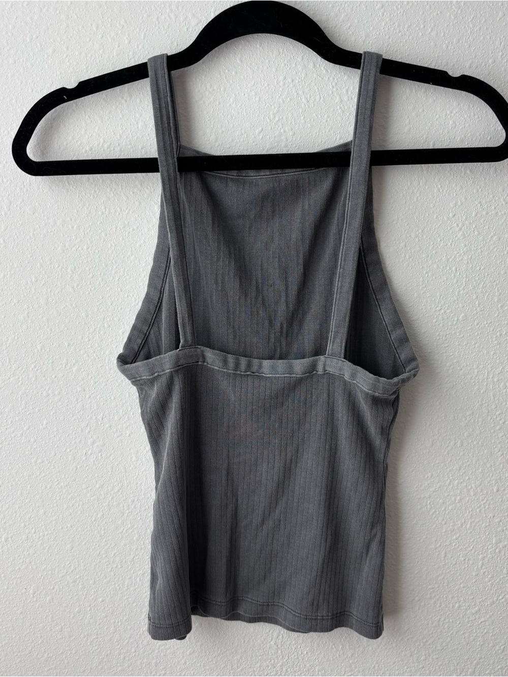 Free People Gray Ribbed High-Neck Tank - Picture 4 of 4